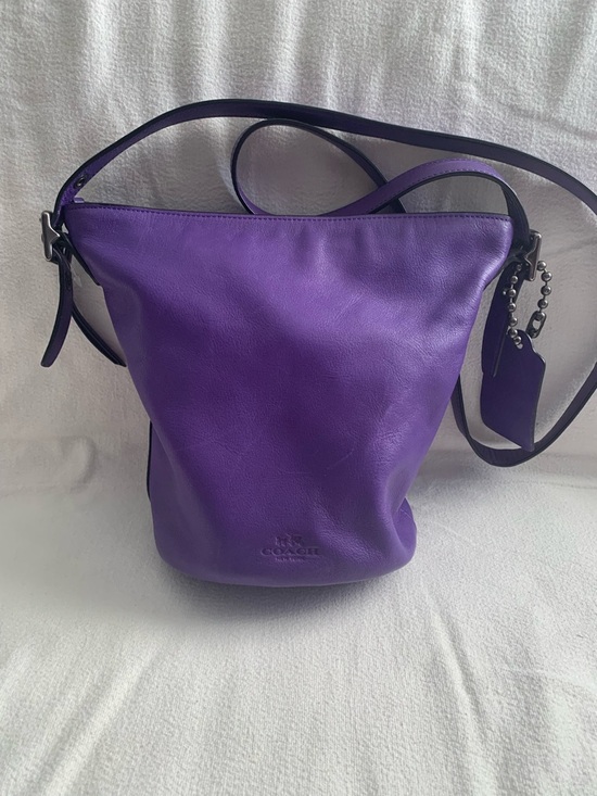 Coach Handbags - Vintage 2014 Coach Bleaker Sport Mini Duffle Purple Cross Body Bag